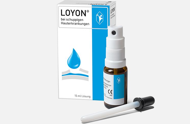 LOYON® Schuppenlösung für Groß und Klein LOYON® Packshot mit praktischer Dosierungs-Pipette
